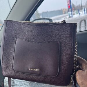 Nine West Dark Brown Crossbody Bag